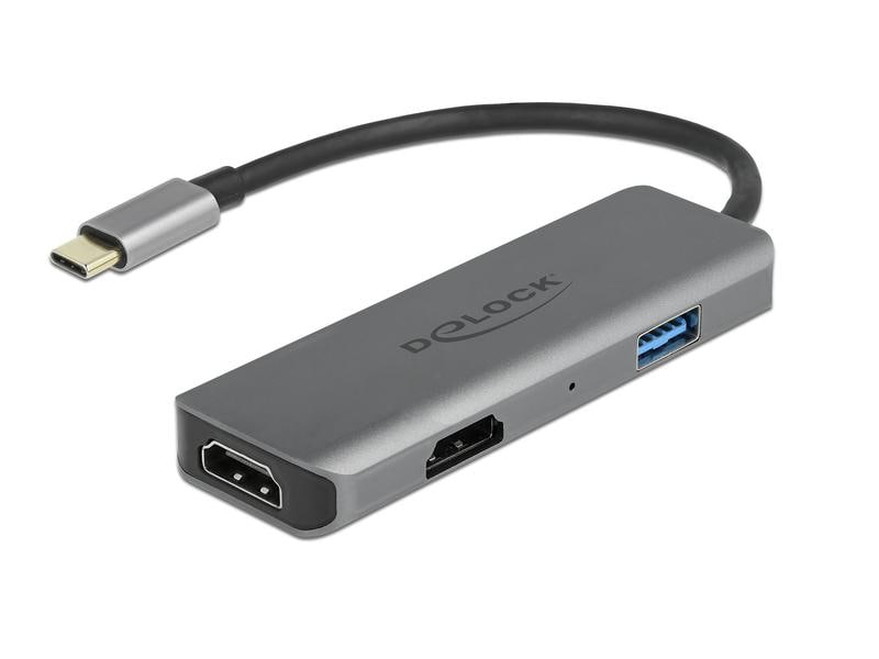 Delock USB-Ladekabel USB C - Lightning/Micro-USB B/USB C 0.3 m, Kabeltyp:  Ladekabel, Detailfarbe: Schwarz, Rot, Grün, Blau, USB Standard: 2.0 (480  Mbps), Länge: 0.3 m, USB Anschluss 2 (Endgerät): Lightning, Micro-USB B