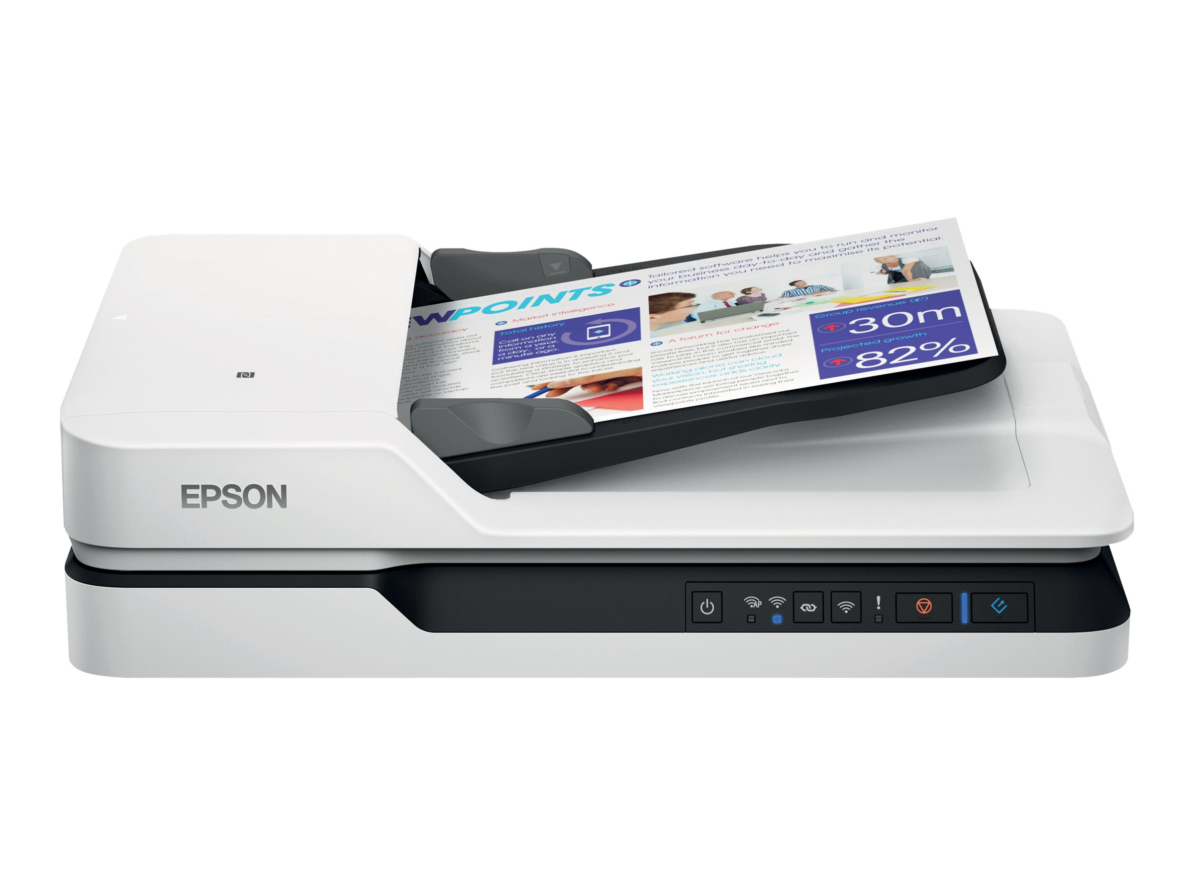 Epson WorkForce DS-1660W - Scanner de documents - Recto-verso - A4 - 1200  dpi x 1200 dpi - jusqu'à 25 ppm (mono) / jusqu'à 25 ppm (couleur) -  Chargeur automatique de documents (