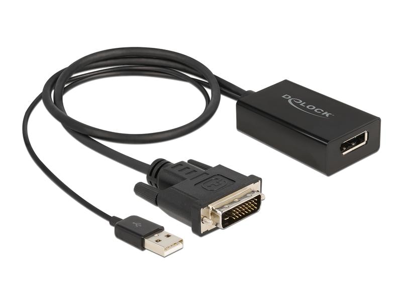 Delock Adapter HDMI - DVI-I, 4K/30Hz, Kabeltyp: Adapter, Videoanschluss  Seite A: HDMI, Videoanschluss Seite B: DVI-I - Baechler Informatique